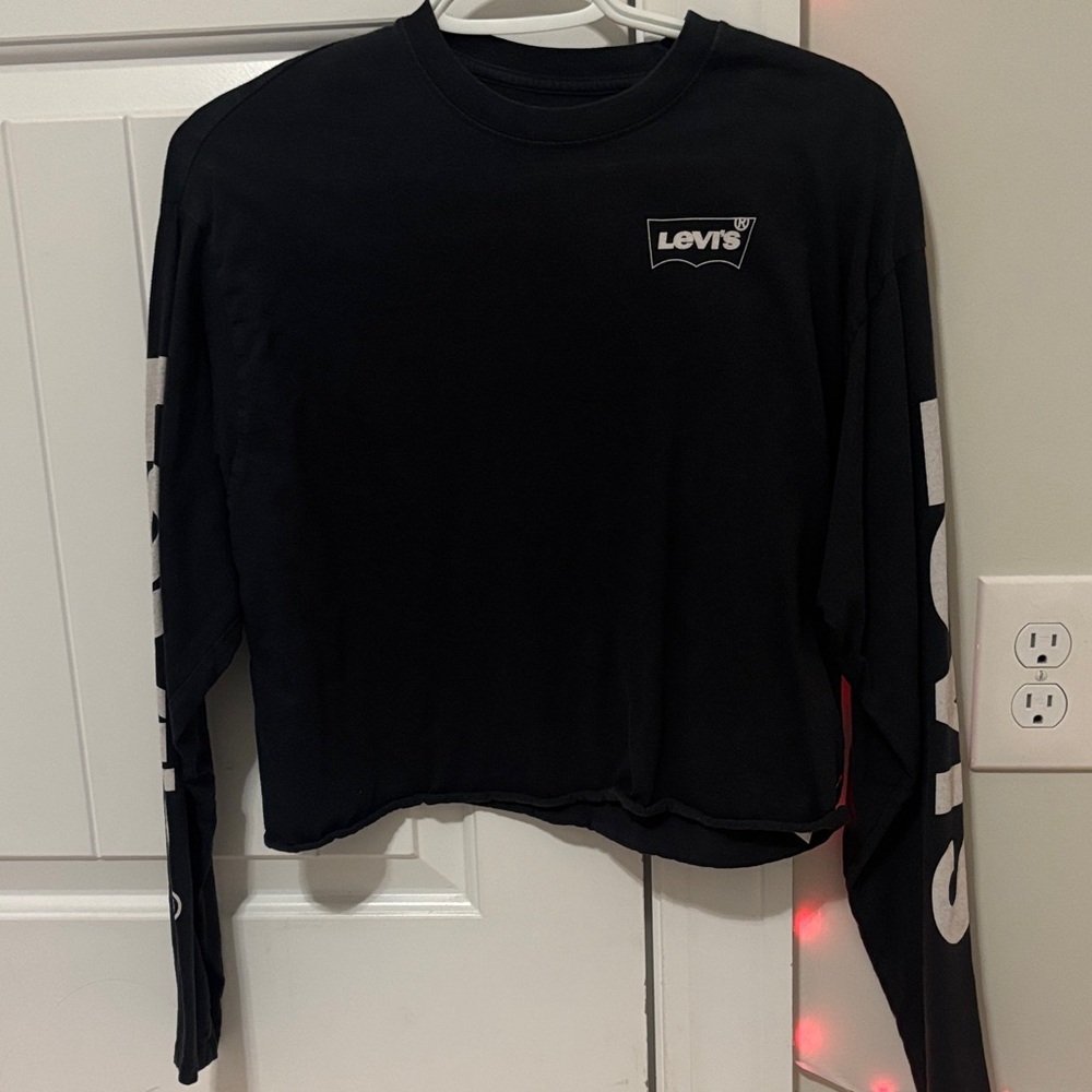 Levi's Black Graphic Long Sleeve Top